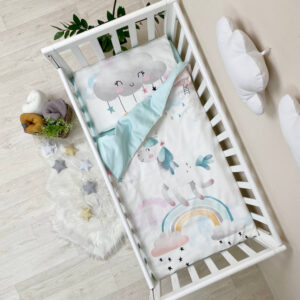 set da lettino, paracolpi, paracolpi cuscini, treccia, sogni bebe, sognibebe.it, flanella, set di biancheria, completo letto , set da lettino, completo di ricambio